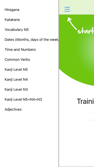 Japanese Training Quiz Hiragana Katakana & Kanji Screenshot