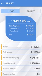 Car Lease Payment Calculator screenshot
