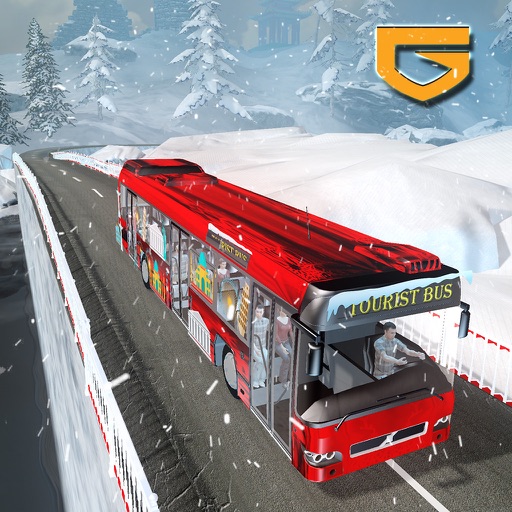 Winter Tourist Bus Snowy Hill iOS App