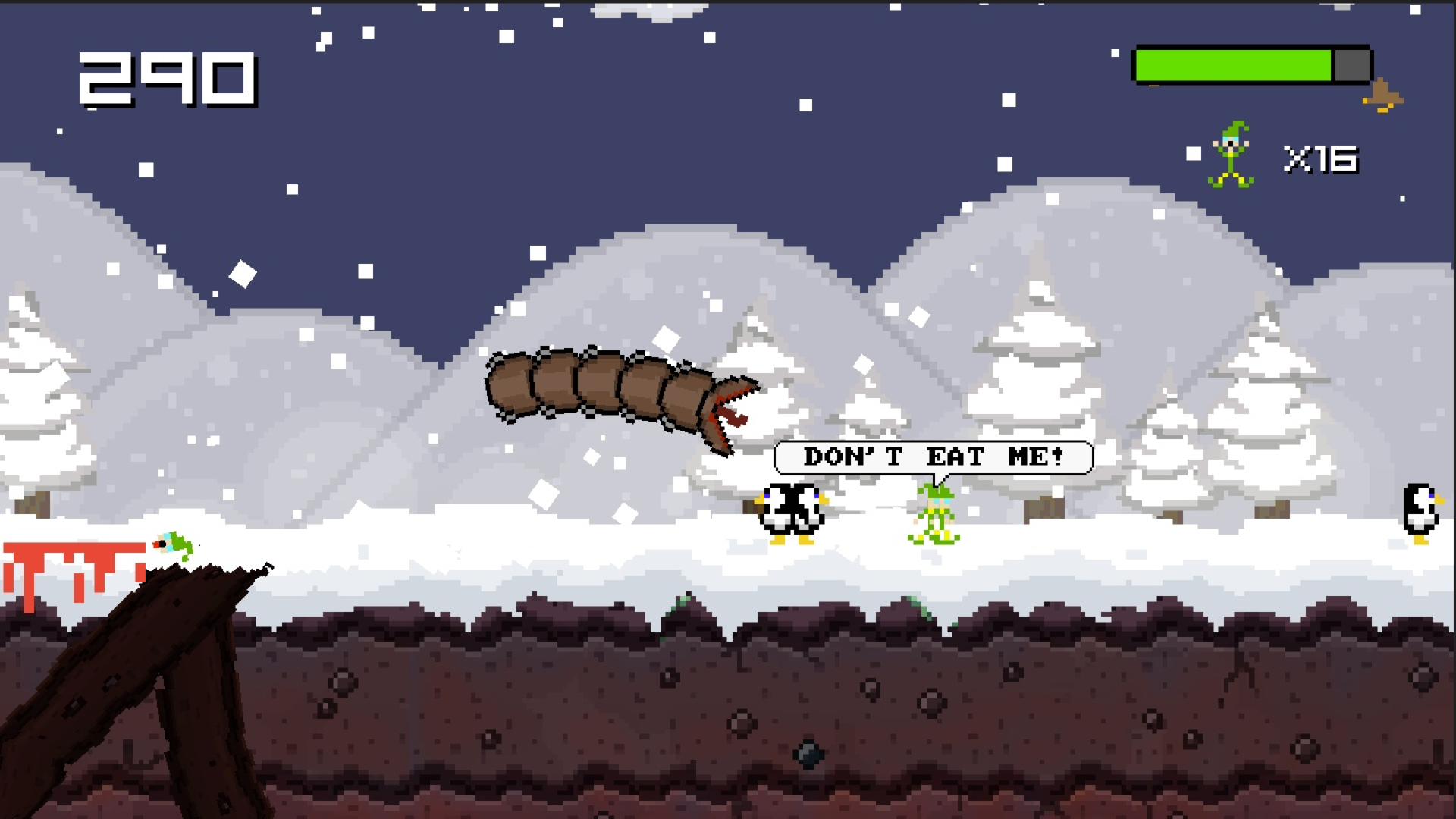 Super Mega Worm Vs Santa Saga screenshot 11