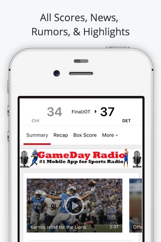 Detroit GameDay Radio for Live Sports – Lions and Red Wings Edition screenshot 2