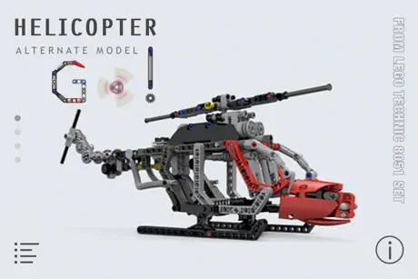Helicopter for LEGO Technic 8051 Set - Building Instructions