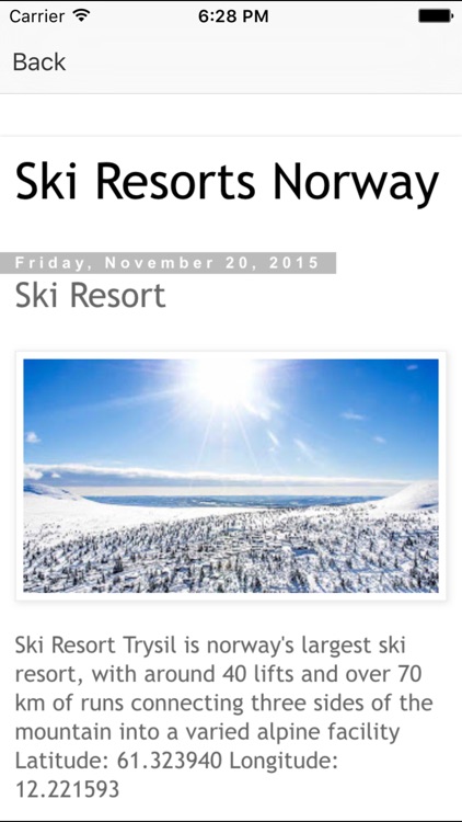 Ski Resorts Norway