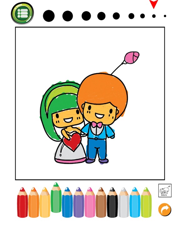 Valentine Coloring Book : Cute & Lovely! Free For Kids And Toddlers iPad screenshot