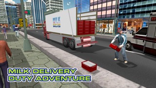 牛乳配達用トラックシミュレーター - 極端なトラック運転手駆動＆駐車ゲームのおすすめ画像1