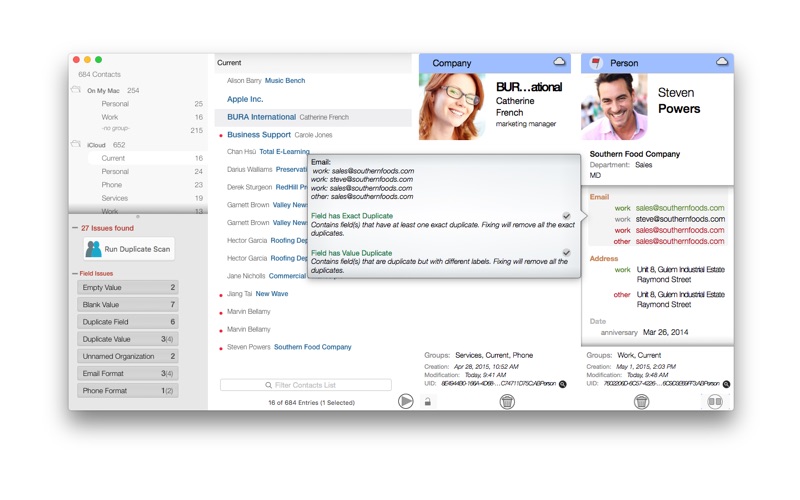 Screenshot #1 pour Contact Clearout