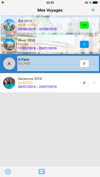 Screenshot #2 pour Mes Voyages ( Préparez vos voyages en avance )
