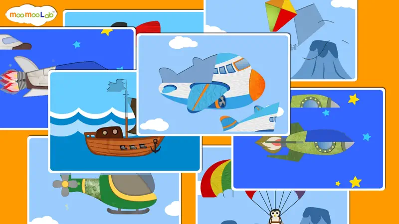 Rocket and Airplane : Puzzles, Games and Activities for Toddlers and Preschool Kids by Moo Moo Lab screenshot 4 of 5