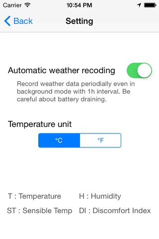 WeatherRec screenshot 2