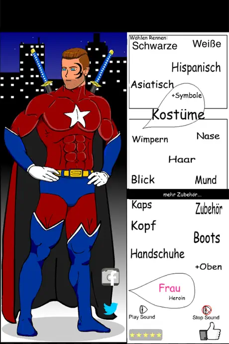 Erstellen Sie ein Superheld.