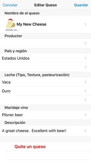Captura de pantalla de Fromage en iPhone 5