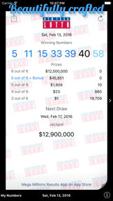 New York Lotto Results screenshot