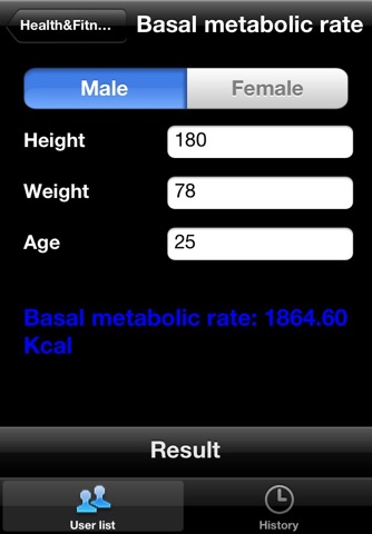 Health&Fitness Calculator Plus screenshot 3