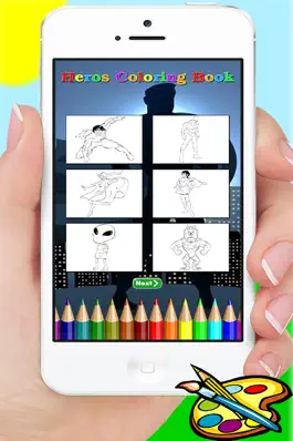 Game screenshot Super Hero Alien & Monster Coloring Book - Drawing for kids apk