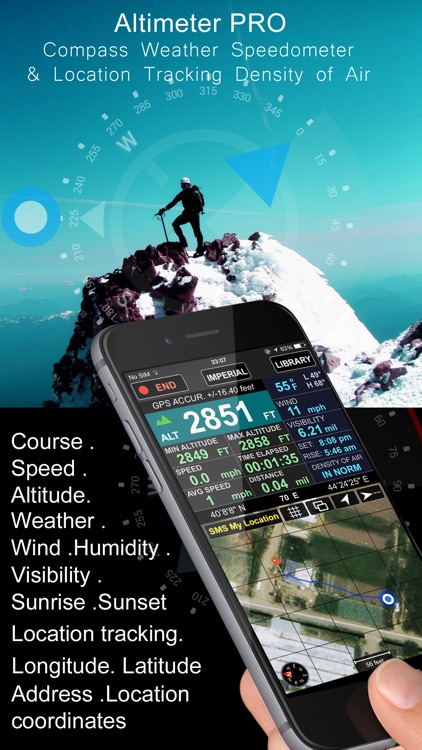 Altimeter PRO (Compass Weather Air Density Track)