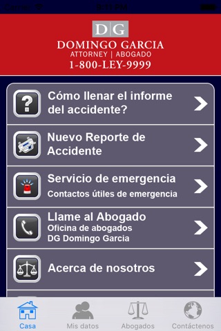 Domingo Garcia Aplicacion de accidente screenshot 2