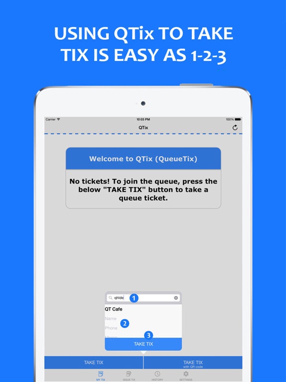 Screenshot #6 pour QTix (QueueTix)