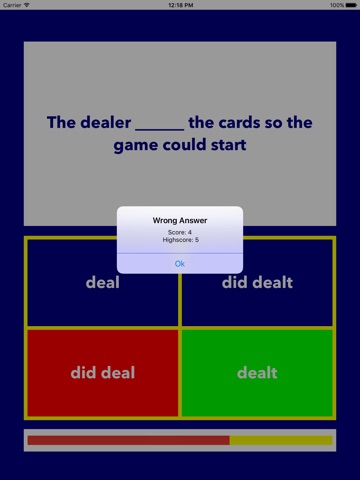 English Grammar Quiz Past Simple Tense screenshot 3