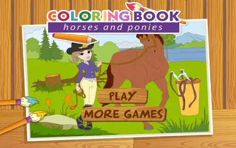 Coloringbook Horses  – Color, design and play with your own litt