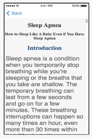 How To Stop Snoring - Sleep Apnea And Disorders Help screenshot 3