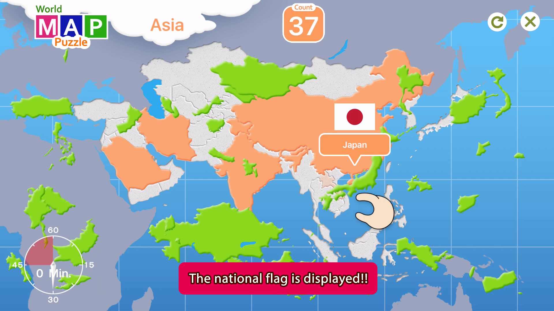 World Map Puzzle for TV screenshot 3