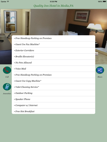 Quality Inn Hotel in Media,PA iPad screenshot 5 - Business app