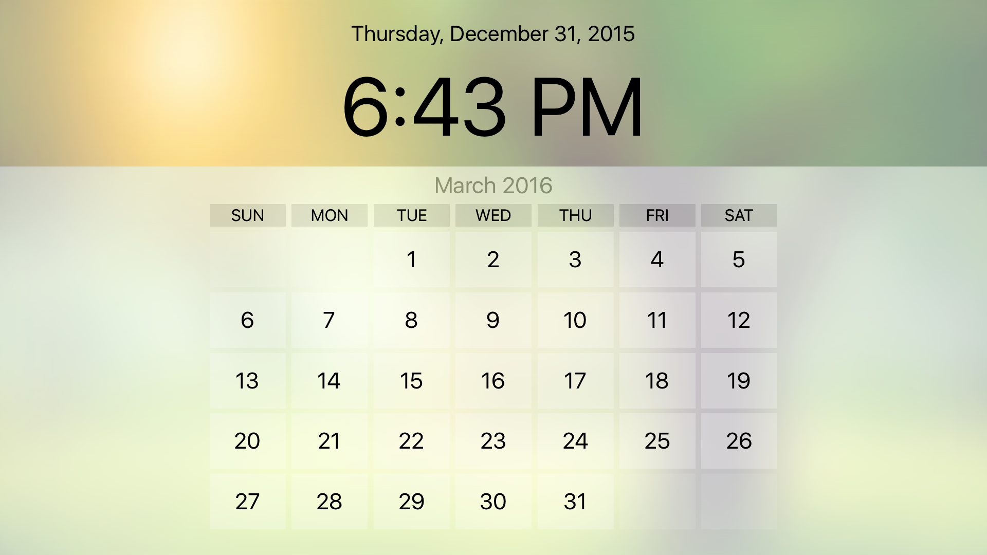 MonthlyCal screenshot 2
