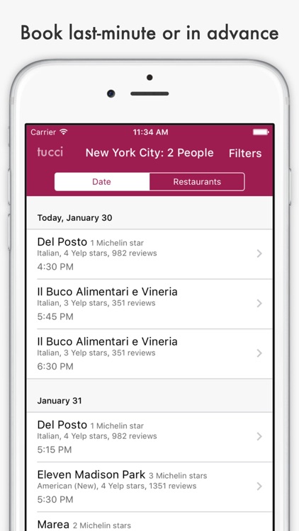 Tucci - Reservations at Elusive Restaurants