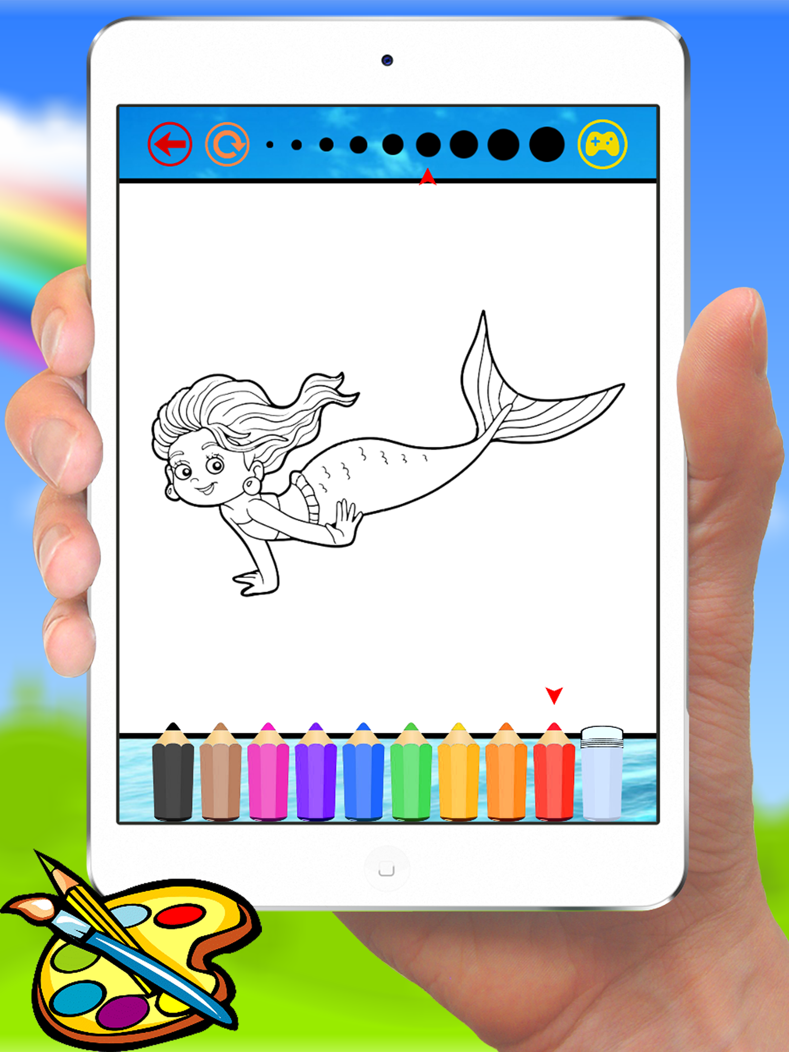 Sea Animals & Mermaid Coloring Book - Drawing Painting Kids screenshot 8