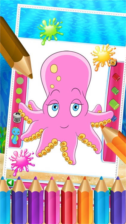 Charm Ocean Colorbook Drawing Paint Coloring Game for Kids