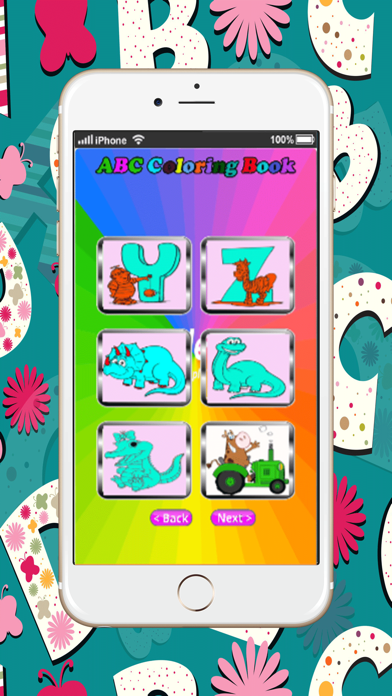 abc art pad:Learn to painting and drawing coloring pages printable for kids free iPhone screenshot