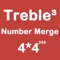 Number Merge Treble 4X4 - Merging Number Block And Playing With Piano Music
