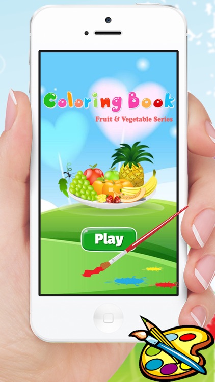 Food Coloring Book for Kids - Fruit Vegetable drawing games