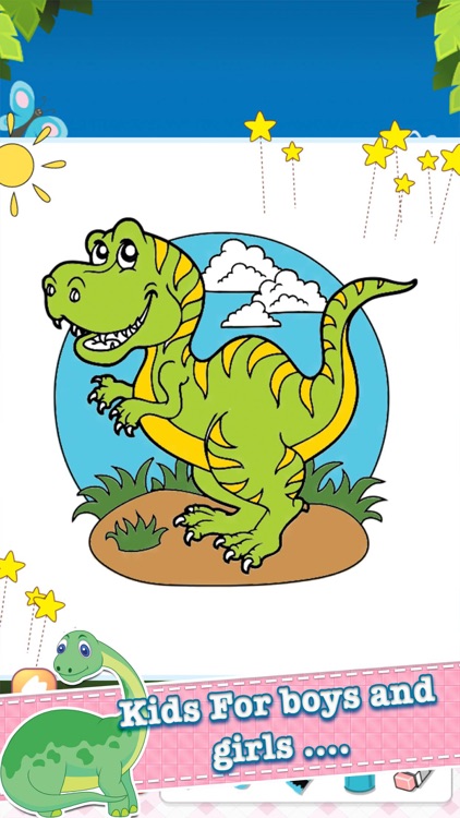 Dino Drawing Coloring Book Painting Pages screenshot-3