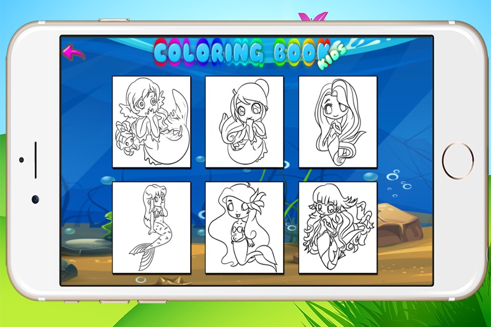 Drawing Painting Little Mermaid - Coloring Books Princess Games For Toddler Kids and Preschool Explorers screenshot 2