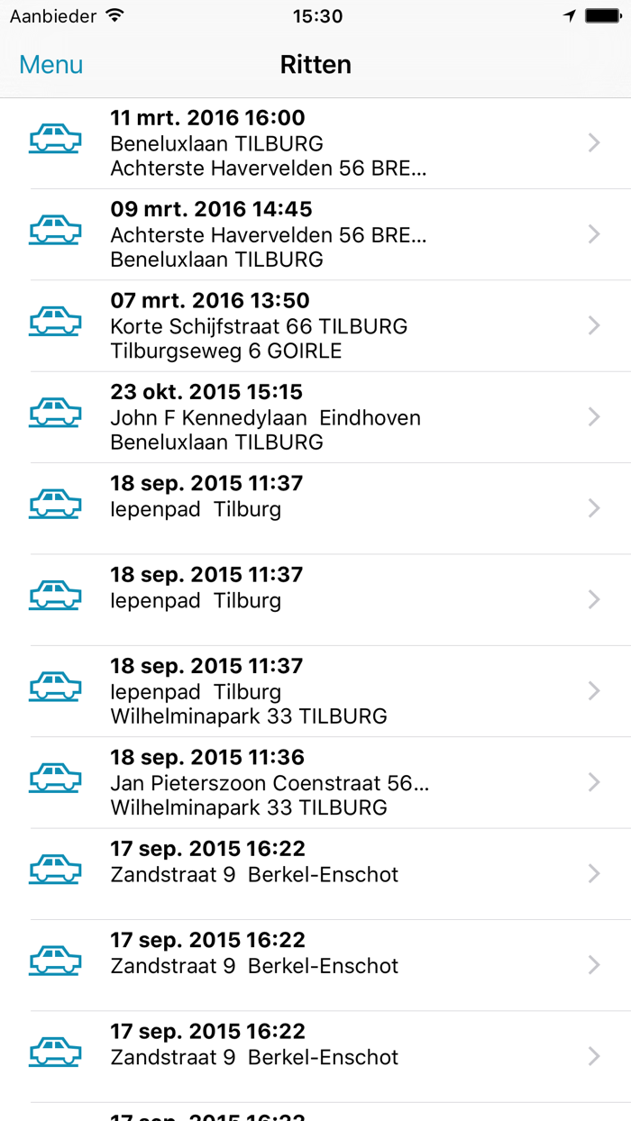 Cabman Mobile - Ritinformatie