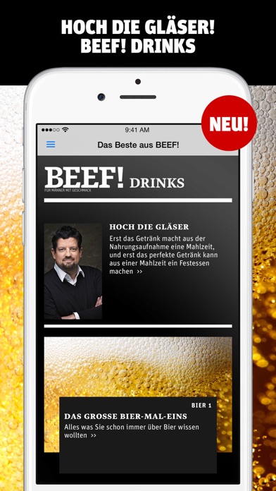 BEEF! Drinks - Getränke Spezial: Bier, Wein, Schnaps