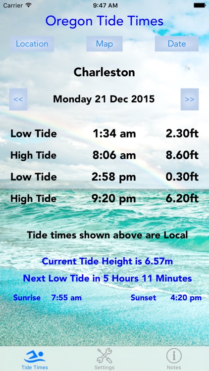 Oregon Tide Times