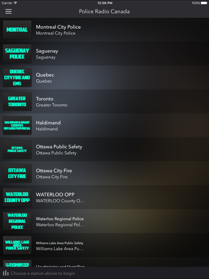 Police Scanner Radio Canada