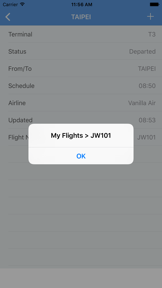 Narita Airport Flight Status screenshot