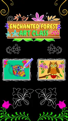 Game screenshot Enchanted Forest Art Class- Coloring Book for Adults mod apk