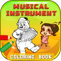 Musical Instrument Phonics Coloring Book: Learning English Vocabulary Free For Toddlers And Kids! app icon
