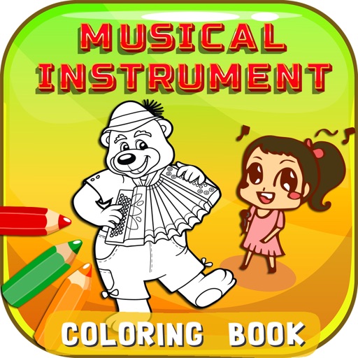 Musical Instrument Phonics Coloring Book: Learning English Vocabulary Free For Toddlers And Kids!