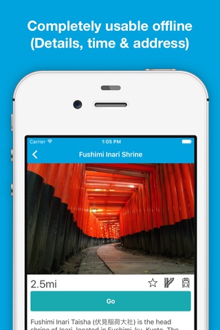 Kyoto guide, Pilot - Completely supported offline use, Insanely simple screenshot 3