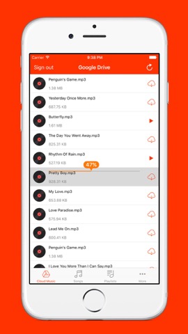 Cloud Music - Mp3 Player and Playlist Manager for Sound Cloud Storage Appのおすすめ画像1