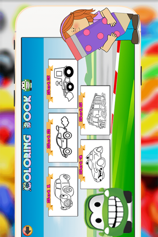Car Coloring Book -  All In 1 Vehicles Draw Paint And Color Pages Games For Kids screenshot 2