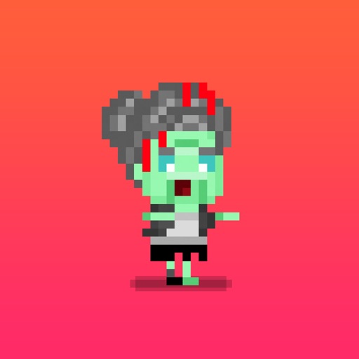 Zombie Granny Crossing Icon