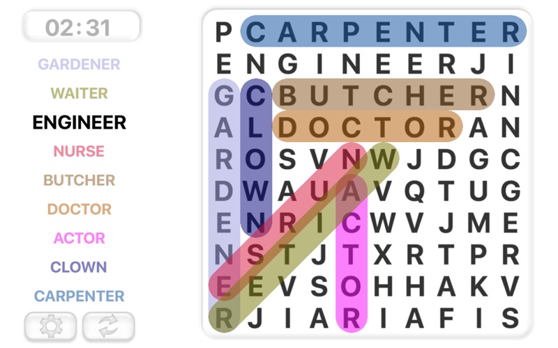 word search in english - find letters and create words with this fun puzzle game iphone screenshot 2