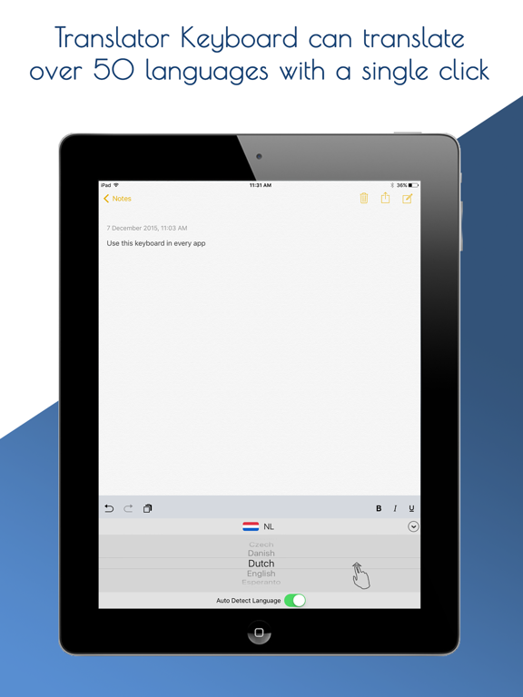 Translator Keyboard iPad screenshot