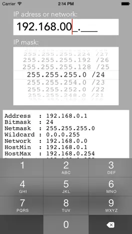 Game screenshot IPMask - network address calculator apk